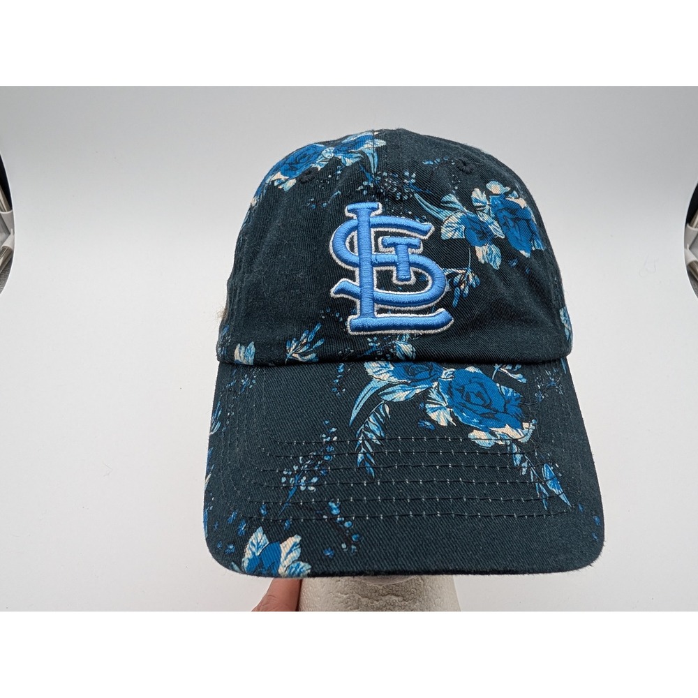 Fan Favorite St. Louis Cardinals Floral Baseball Cap Navy Blue Womens STL Hat